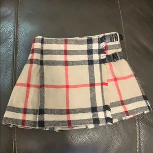 Burberry Nova Check Pleated Wool Skirt 2T/ 2yrs